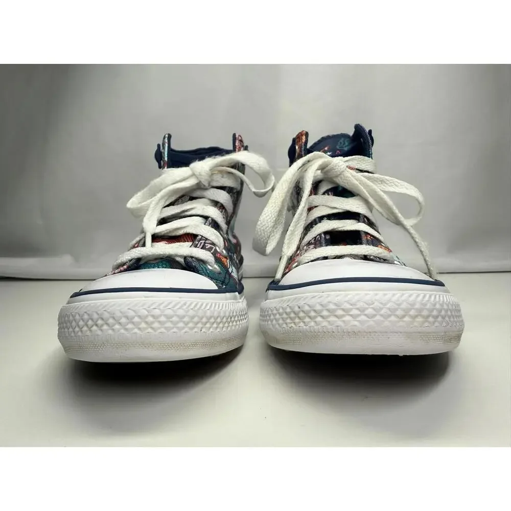 Converse Chuck Taylor All Star‎ Shoes Youth Size 12 High Top Mermaid Print Navy